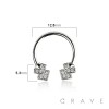 316L SURGICAL STEEL CZ ARROW HORSESHOE/SEPTUM